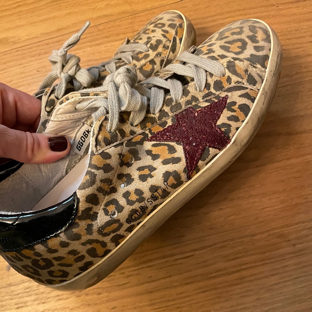 Golden goose leopard and glitter sneaker